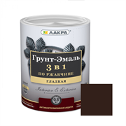 Грунт-эмаль ЛАКРА 3 в 1 шоколадно-коричневый 0,8кг