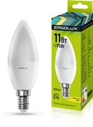 Лампа светодиодная ERGOLUX свеча LED-C35-11W-E14-3000K 13618