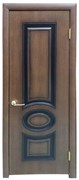 Полотно ЛЕСКОМ дверное Экшпон Неаполь ясень коричневый/черная патина глухое 60