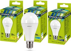 Лампа светодиодная ERGOLUX LED-A65-20W-E27-6K ЛОН 13184