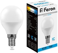 Лампа светодиодная FERON 7W 230V Е14 6400K LB-95 25480