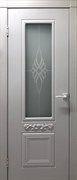 Полотно ЛЕСКОМ дверное Экшпон Элит-Сицилия ясень белый витражное стекло 70