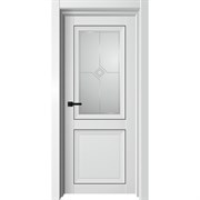 Дверное полотно NEXT белый бархат/белый сатин рисунок наливной ДО 700
