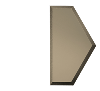 Плитка ДСТ зеркальная бронзовая матовая ПОЛУСОТА 100х173 мм. с фацетом СОЗБм1(у)