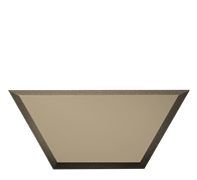 Плитка ДСТ зеркальная бронзовая матовая ПОЛУСОТА 200х86 мм. с фацетом СОЗБм1(п)