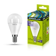 Лампа светодиодная ERGOLUX Шар LED-G45-11W-E14-6K 13629