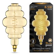 Лампа Gauss LED Filament Honeycomb 8,5W E27 Golden 2000K 161802105