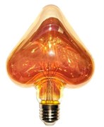 Лампа Ретро Ecolight G80 4w 220V E27  Heart Amber