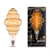 Лампа GAUSS LED Filament Honeycomb 6W 420Lm E27 2400К golden flexible 158802006