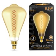 Лампа GAUSS LED Filament ST164 8.5W 660Lm 2000К Е27 golden flexible 157802105