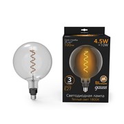 Лампа GAUSS LED Filament G200 4.5W 100Lm 1800К Е27 gray flexible 154802005