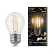 Лампа Gauss LED Filsment Globe E27 5W 2700K 105802105