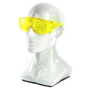 Очки СИБРТЕХ защитные открытого типа, желтые, ударопрочный поликарбонат, бок. и верх. защита 89157