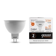 Лампа GAUSS LED Elementary MR16 3.5W 2700k 1/10/100 LD13514