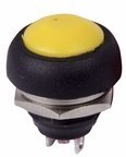 Выключатель-кнопка REXANT 250V 1А (2с) OFF-(ON) Б/Фикс желтая Micro 36-3052