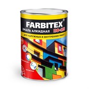 Эмаль FARBITEX ПФ-266 алкидная красно-коричневая 0,8кг