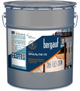 Эмаль BERGAUF ПФ-115 алкидная для деревянных, металлических и бетонных поверхностей, черная 6кг