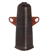 Угол наружный (внешний) с крепежом для плинтуса 85мм Деконика 303 Венге темный