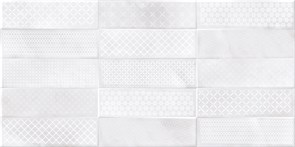 Плитка CERSANIT облицовочная Carly декорированные кирпичи светло-серый рельеф 29,8x59,8 CSL524D-60