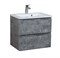 Тумба для ванной комнаты АКЦЕНТ 60 с умывальником, серый мрамор - фото 100804