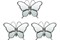 Комплект декоративных зеркал QWERTY Бабочки (3 шт) 25*25 см 74063 - фото 103840