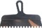 Шпатель DECOR с чёрной ручкой нержавеющая сталь 300мм зуб 10*10мм 311-4300 - фото 104789