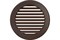 Решетка ЭРА наружная ASA вентиляционная круглая D150 с флянцем D125 12РКН коричневый - фото 106296