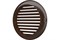 Решетка ЭРА наружная ASA вентиляционная круглая D150 с флянцем D125 12РКН коричневый - фото 106298