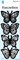 Элемент декоративный ROOM DECOR Бабочки, черный, галограмма, мини RKA 7702 - фото 109616