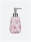 Дозатор для жидкого мыла MOROSHKA Akvarel 8,6х8,6х18см, белый+розовый 976-308-02 - фото 125420