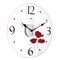 Часы настенные РУБИН Маки прозрачные, открытая стрелка 3433-002 - фото 126389