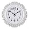 Часы настенные РУБИН Классика круг ажурный d=40,5см, корпус белый с серебром 4126-004 - фото 126423