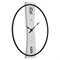 Часы настенные РУБИН Волна из металла, d=50см, открытая стрелка, черный+ белый 5003-001 - фото 126442