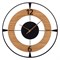 Часы настенные РУБИН Классика из металла, d=50см, открытая стрелка, черный+дерево 5009-001 - фото 126444