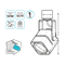 Светильник Gauss трековый GU10 куб 60*145мм однофазный, чёрный TR009 - фото 126802