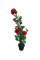Цветок искусственный РОЗА в горшке 95см 318000810 - фото 131749