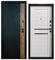 Дверь металлическая РОДИНА Wood 960*2050 левая Черный лофт/Дуб Крафт табачный/ясень белый - фото 132856