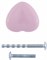 Ручка мебельная PALLADIUM Porcellana Cuore Knob Pink 115587 - фото 136086