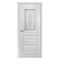 Полотно ЛЕСКОМ дверное Экшпон Имидж-2 эмалит белый/серебро, витражное стекло 60 - фото 144865