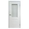 Полотно ЛЕСКОМ дверное Экшпон S-2 эмалит белый, стекло гравировка решетка 80 - фото 144918