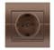 Розетка DERIY б/з светло коричневый перламутор со ставкой 702-3131-121 - фото 35525