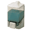 Дозатор PRIMANOVA для мыла 1000 мл прозрачный-белый 10,5*10,5*19см SD06 - фото 37175