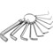 Набор SPARTA ключей имбусовых 1,5–10мм, CrV, 10шт, никелированный, на кольце 112685 - фото 38546