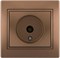 Розетка MIRA ТВ проходная светло-коричневый перламутр со вставкой 701-3131-129 - фото 44822