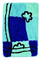 Коврик АКВАЛИНИЯ голубой/синий квадрат 40*60 (2482) - фото 47189