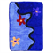 Коврик АКВАЛИНИЯ синий/цветы зигзаг 40*60 (411) - фото 47202