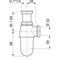 Сифон CLASSIC регулируемый по высоте 35-85мм с отводом латунь SL211В - фото 47453