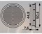 Решетка  ЭРА переточная круглая D50 с фланцем D45, 4 шт. 05ДП 1/4 - фото 55583