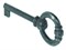 Ключ декоративный HAFELE с бородкой, антик черный 40мм цинк 200.79.387 - фото 59306
