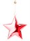 Украшение новогоднее подвесное БЛЕСТЯЩАЯ ЗВЕЗДА красная, полиуретан 10,5*1,5*10,5см 81436 - фото 61501